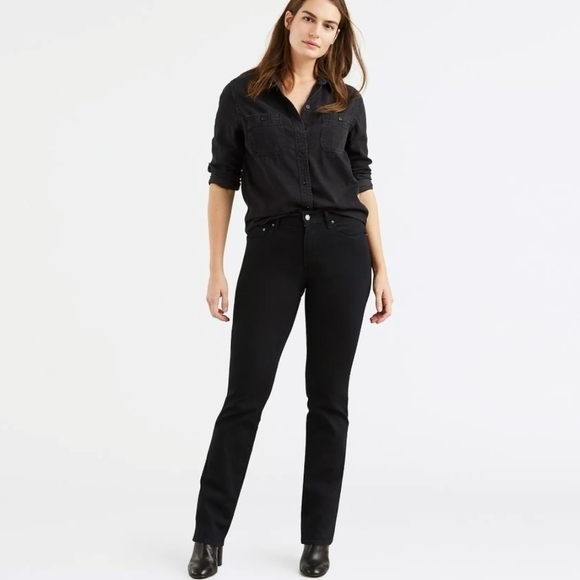 Levis 505 Straight Black Wash Jeans 28W - Picture 1 of 12